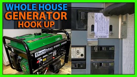 hookup generator to electrical box|generator connection to breaker box.